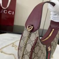 Gucci Women Ophidia Small Shoulder Bag-Maroon 838463 (1)