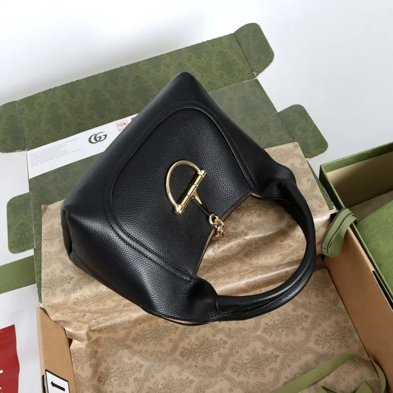 Gucci Women Softbit Medium Top Handle Bag-Black ‎837467
