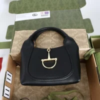Gucci Women Softbit Medium Top Handle Bag-Black ‎837467 (1)