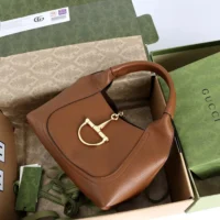 Gucci Women Softbit Medium Top Handle Bag-Brown ‎837467 (1)