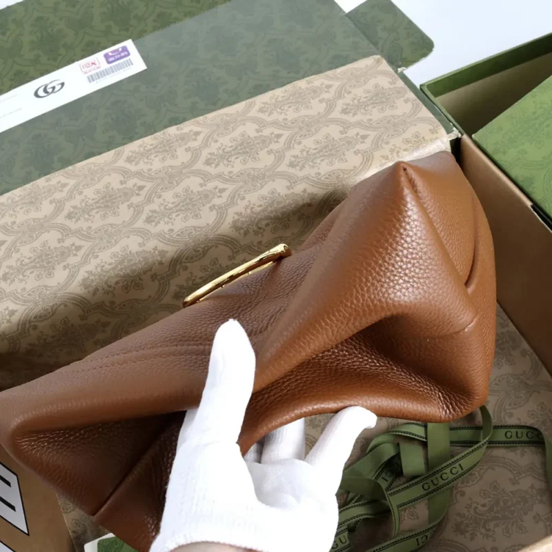 Gucci Women Softbit Medium Top Handle Bag-Brown ‎837467