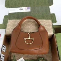 Gucci Women Softbit Medium Top Handle Bag-Brown ‎837467 (1)