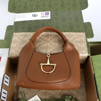 Gucci Women Softbit Medium Top Handle Bag-Brown ‎837467