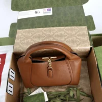Gucci Women Softbit Medium Top Handle Bag-Brown ‎837467 (1)