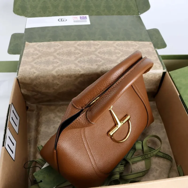 Gucci Women Softbit Medium Top Handle Bag-Brown ‎837467