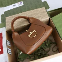Gucci Women Softbit Medium Top Handle Bag-Brown ‎837467 (1)