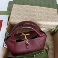 Gucci Women Softbit Medium Top Handle Bag-Maroon ‎837467 (1)
