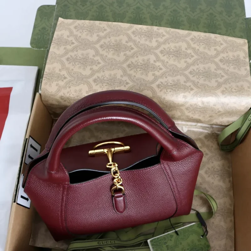 Gucci Women Softbit Medium Top Handle Bag-Maroon ‎837467