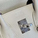 Hermes Birkin 25 Bag in Epsom Leather with Silver Hardware-Bleu Glacier
