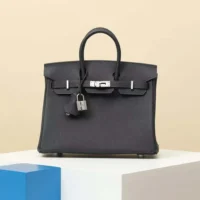 Hermes Birkin 30 Bag in Epsom Leather with Gold Hardware-BlackSilver (1)