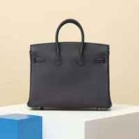 Hermes Birkin 30 Bag in Epsom Leather with Gold Hardware-BlackSilver (1)
