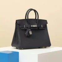 Hermes Birkin 30 Bag in Epsom Leather with Gold Hardware-BlackSilver (1)