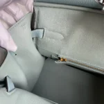 Borsa Hermes Birkin 30 in pelle Epsom con finiture dorate - Blu/Oro