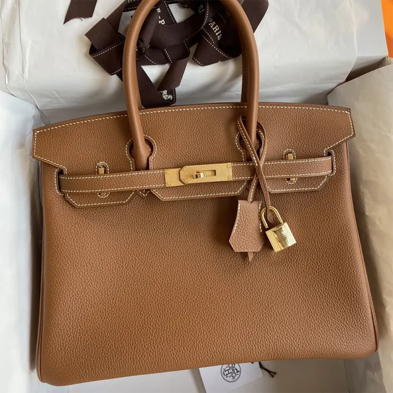 Hermes Birkin 30 Bag in Epsom Leather with Gold Hardware-Brown/Gold