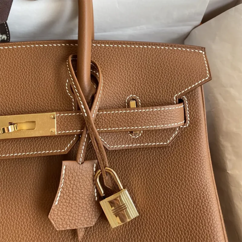 Hermes Birkin 30 Bag in Epsom Leather with Gold Hardware-Brown/Gold