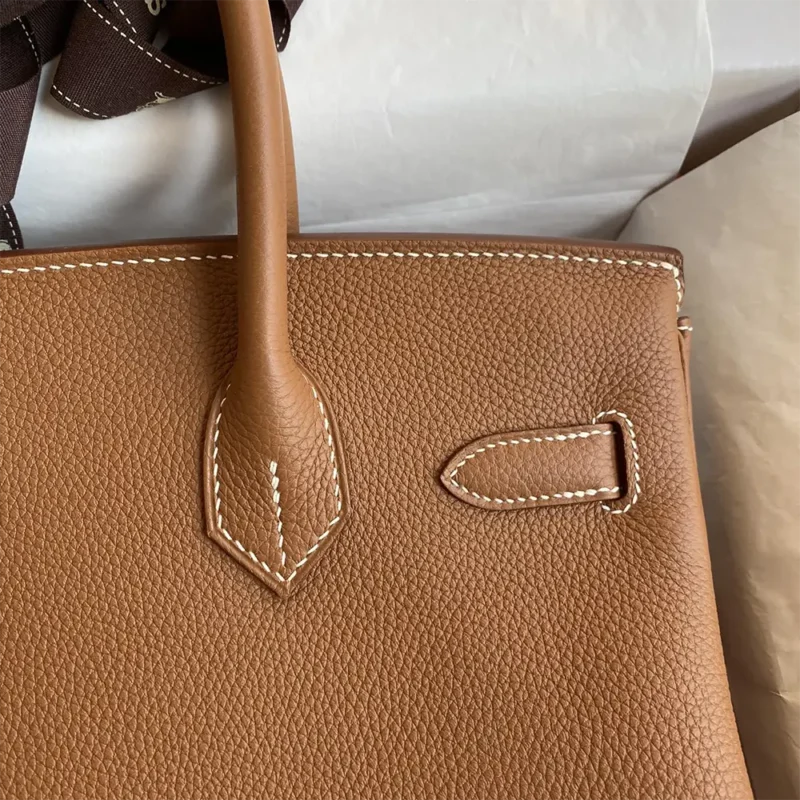 Hermes Birkin 30 Bag in Epsom Leather with Gold Hardware-Brown/Gold