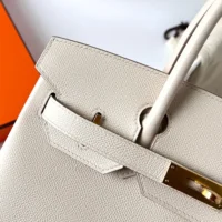 Hermes Birkin 30 Bag in Epsom Leather with Gold Hardware-WhiteGold (1)