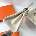 Hermes Birkin 30 Bag in Epsom Leather with Gold Hardware-White/Gold - Image 5