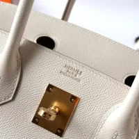 Hermes Birkin 30 Bag in Epsom Leather with Gold Hardware-WhiteGold (1)