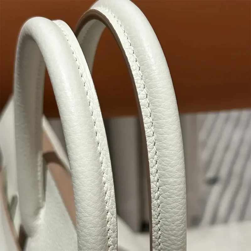 Hermes Birkin 30 Bag in Epsom Leather with Gold Hardware-White/Silver