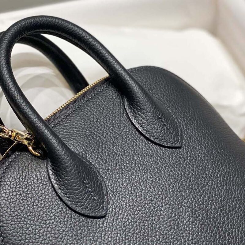 Hermes Unisex Bolide 1923 Bag in Epsom Calfskin-Black/Gold
