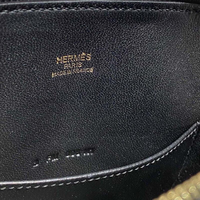 Hermes Unisex Bolide 1923 Bag in Epsom Calfskin-Black/Gold