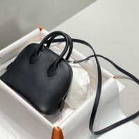 Hermes Unisex Bolide 1923 Bag in Epsom Calfskin-BlackSilver (1)