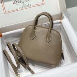 Hermes Unisex Bolide 1923 Bag in Epsom Calfskin-Brown/Gold