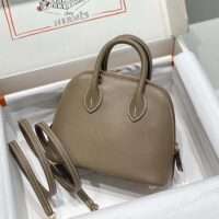 Hermes Unisex Bolide 1923 Bag in Epsom Calfskin-BrownGold (1)