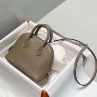 HHermes Unisex Bolide 1923 Bag in Epsom Calfskin-Brown/Silverermes Unisex Bolide 1923 Bag in Epsom Calfskin-BrownSilver (1)