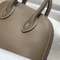 HHermes Unisex Bolide 1923 Bag in Epsom Calfskin-Brown/Silverermes Unisex Bolide 1923 Bag in Epsom Calfskin-BrownSilver (1)