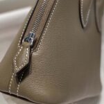 Hermes Unisex Bolide 1923 Bag in Epsom Calfskin-Brown/Silver - immagine 7