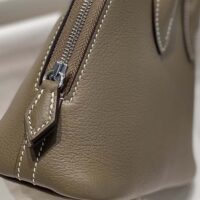HHermes Unisex Bolide 1923 Bag in Epsom Calfskin-Brown/Silverermes Unisex Bolide 1923 Bag in Epsom Calfskin-BrownSilver (1)