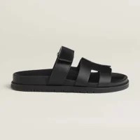 Hermes Unisex Chypre Sandal-Black H222100Zv02340 (1)