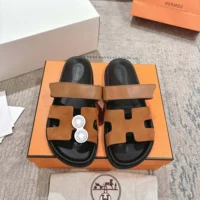 Hermes Unisex Chypre Sandal-Brown H251890ZHE5390 (1)