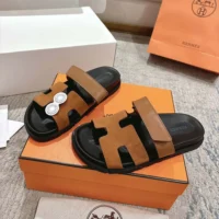 Hermes Unisex Chypre Sandal-Brown H251890ZHE5390 (1)