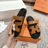 Hermes Unisex Chypre Sandal-Brown H251890ZHE5390 (1)