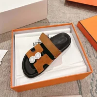 Hermes Unisex Chypre Sandal-Brown H251890ZHE5390 (1)