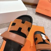 Hermes Unisex Chypre Sandal-Brown H251890ZHE5390 (1)