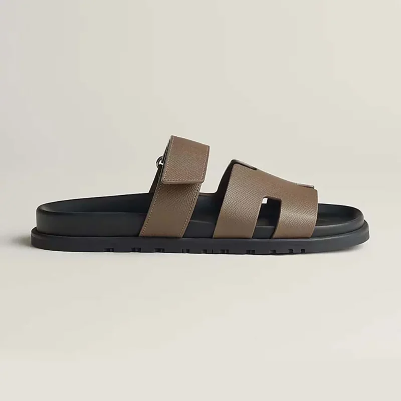 Hermes Unisex Chypre Sandal-Dark Brown H222857ZHX3415