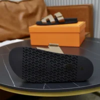 Hermes Unisex Chypre Sandal-Dark Brown H222857ZHX3415 (1)