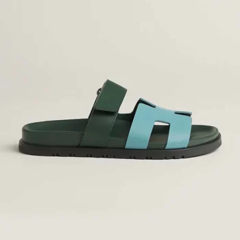 Hermes Unisex Chypre Sandal-Green