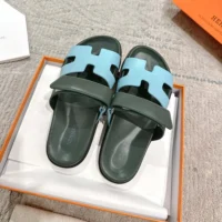 Hermes Unisex Chypre Sandal-GreenBlue H222299ZvCX350 (1)