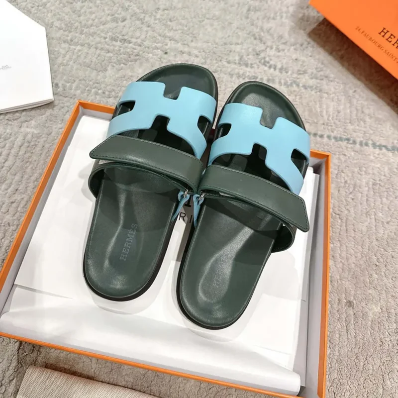 Hermes Unisex Chypre Sandal-Green/Blue H222299ZCX350