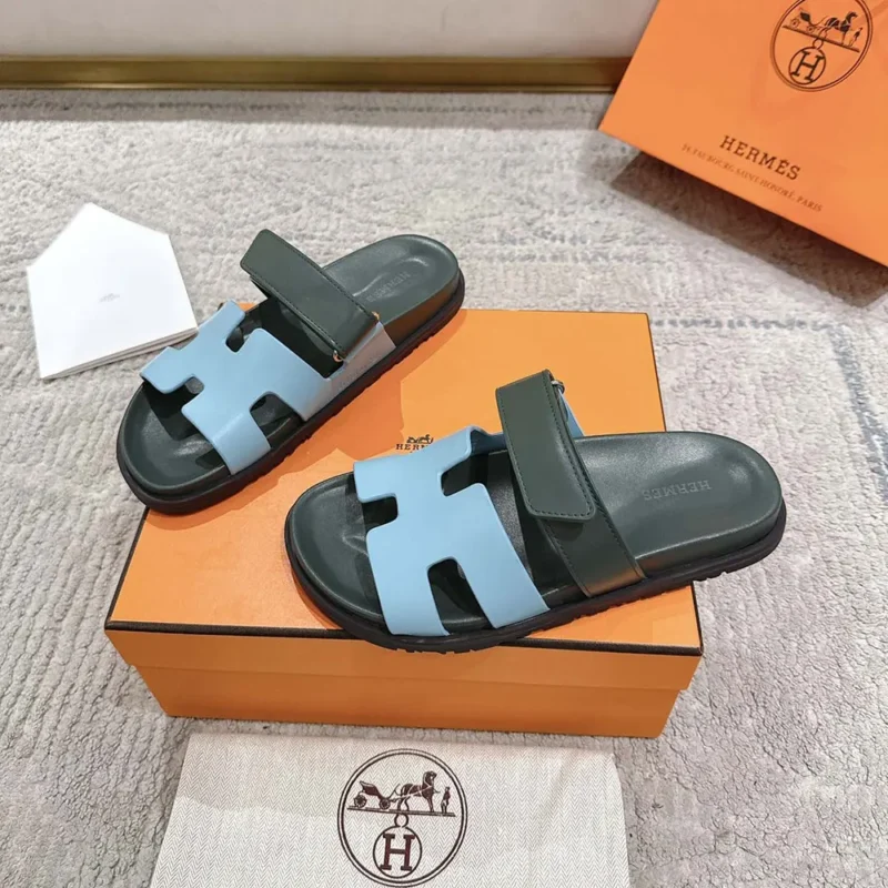 Hermes Unisex Chypre Sandal-Green/Blue H222299ZCX350