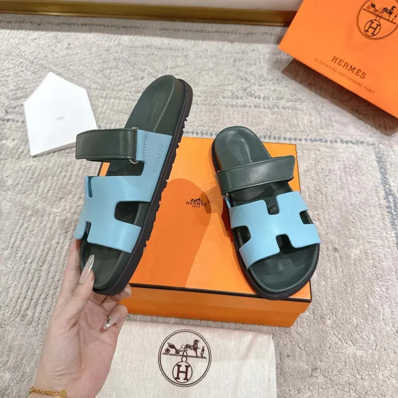 Hermes Unisex Chypre Sandal-Green/Blue H222299ZCX350