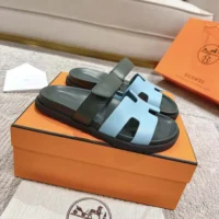 Hermes Unisex Chypre Sandal-GreenBlue H222299ZvCX350 (1)