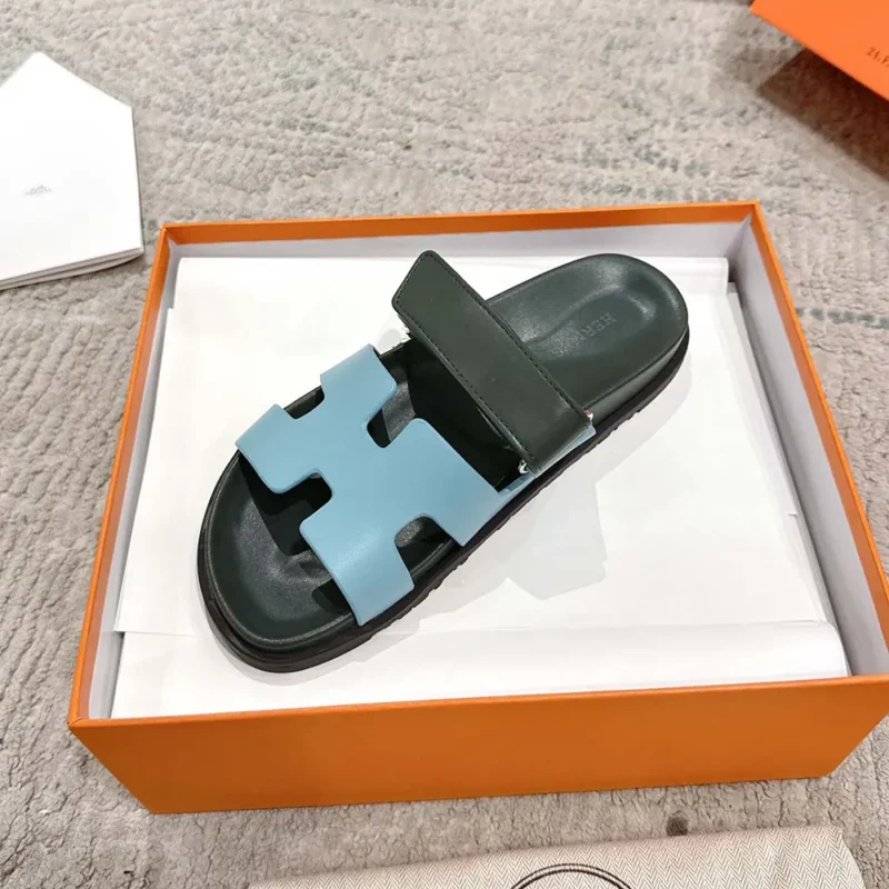 Hermes Unisex Chypre Sandal-Green/Blue H222299ZCX350
