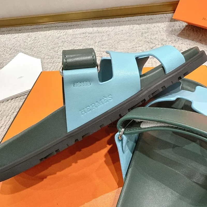Hermes Unisex Chypre Sandal-Green/Blue H222299ZCX350