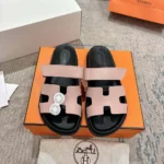 Hermes Unisex Chypre Sandal-Pink H222299ZCG350